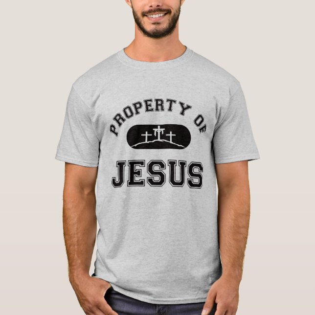T-Shirt cristão - 'Propriedade de Jesus' (Frente)