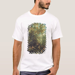 T-shirt Cristo atendido pelos anjos, c.1725-30 (óleo em c