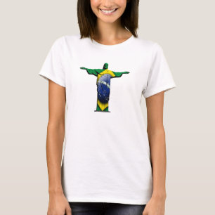 T-shirt Cristo brasileiro da bandeira o redentor
