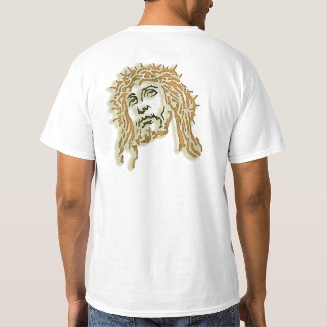 T-shirt Cristo com a coroa de espinhos (Verso)