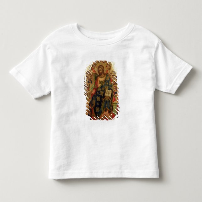 T-shirt Cristo Enthroned com os santos e os anjos que (Frente)