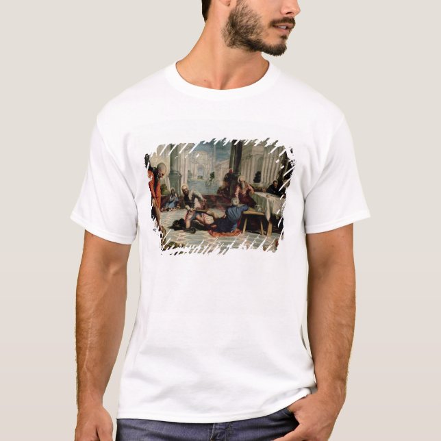 T-shirt Cristo que lava os pés dos discípulo (Frente)
