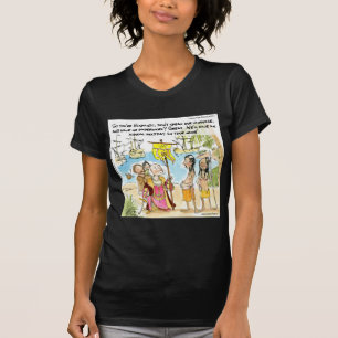 T-shirt Cristóvão Colombo Imigra Para a América Engraçado