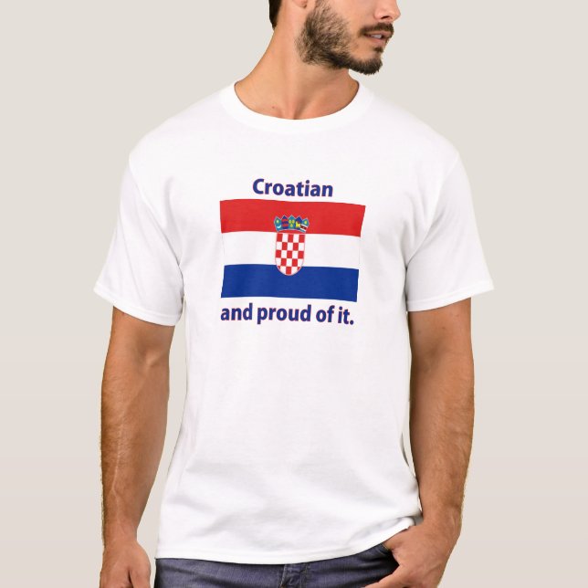 t-shirt croata orgulhoso (Frente)