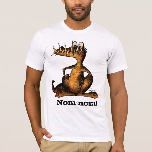 T-shirt Crocodilo engraçado do monstro de Nom-nom (Frente)