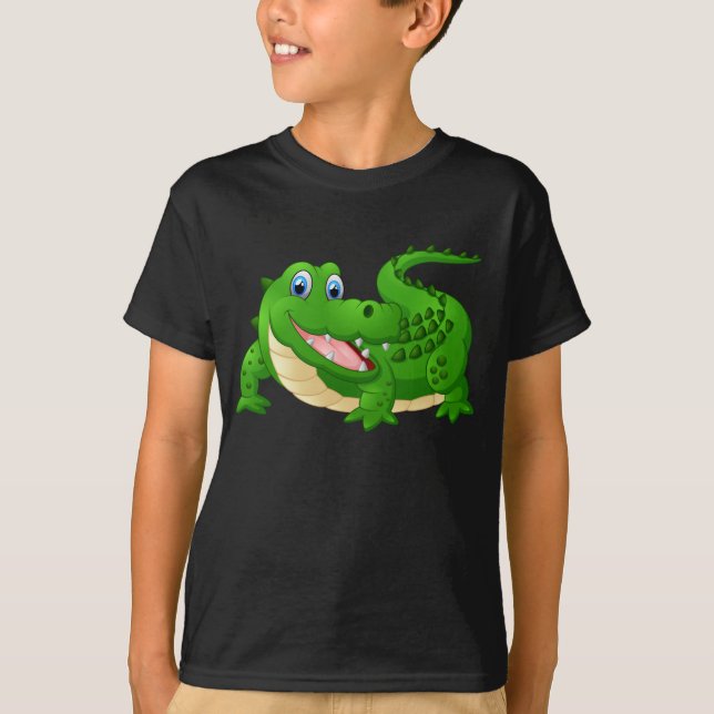 T-shirt Crocodilo feliz animado (Frente)