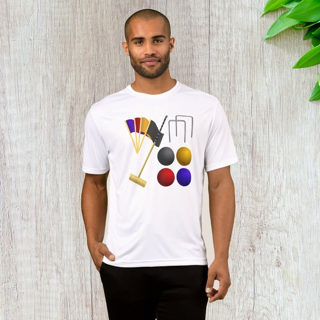 T-shirt Croquet Set Mens Ative Tee (Criador carregado)
