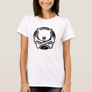 T-shirt crossbones do gatinho