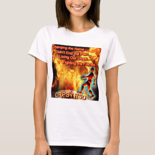 T-shirt CRPS/RSD que vive nossas vidas, lutando as chamas