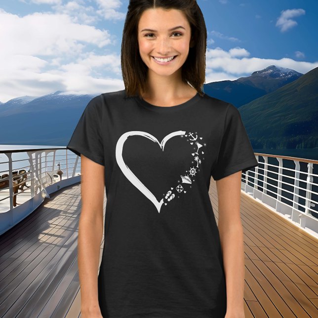 T-Shirt Cruise Lover Heart Cruising (Criador carregado)