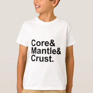 T-shirt Crust do Núcleo Mantle Estrutura interna da Terr