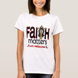 T-shirt Cruz 1 das matérias da fé da melanoma