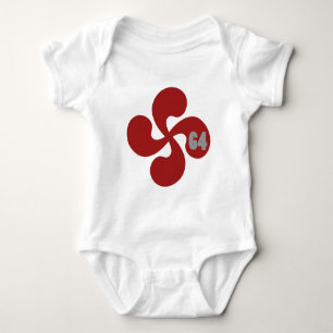 T-shirt Cruz basca vermelha 64 Lauburu