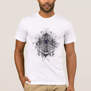T-shirt Cruz da oração da família da fé - cancro da ma