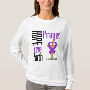 T-shirt Cruz da oração da fé do amor da esperança do l