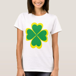 T-shirt Cruz da trevo irlandesa para o Dia de São Patrício