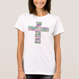 T-shirt Cruz de Arte Religiosa Cristã