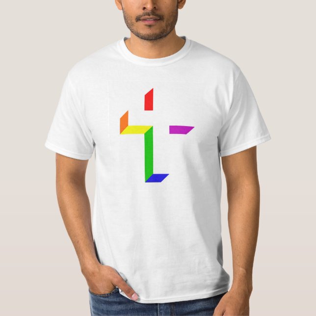 T-shirt Cruz de GLBT (Frente)