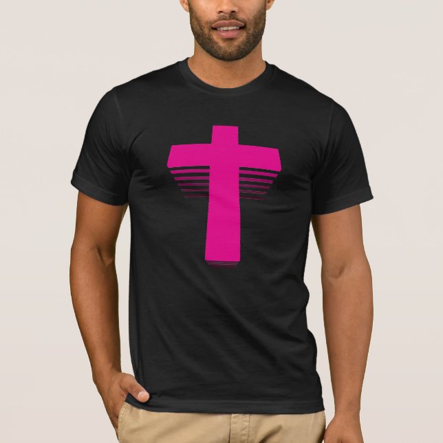 T-shirt cruz de Techno do estilo 80s (Frente)