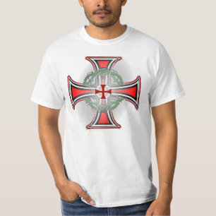 T-shirt Cruz de templário com espinhas