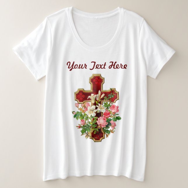T-shirt Cruz Floral (Frente do Design)