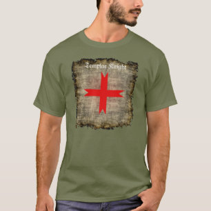 T-shirt Cruz medieval do Grunge dos cavaleiros Templar