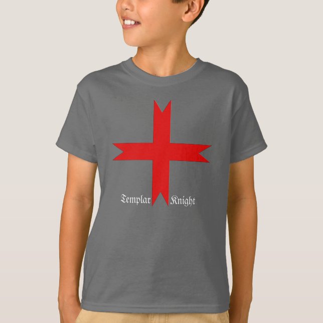 T-shirt Cruz Medieval dos Cavaleiros Templários (Frente)