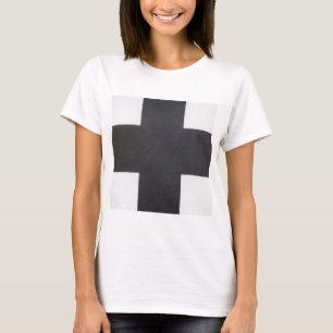 T-shirt Cruz preta por Kazimir Malevich