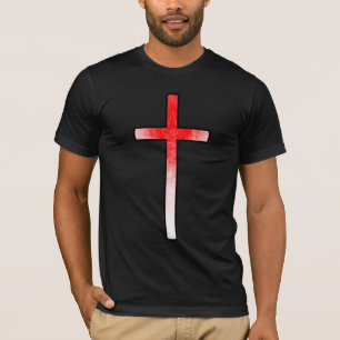 T-shirt Cruz Vermelha Branca Cristã