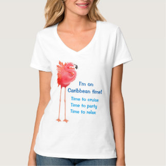 T-shirt Cruzamento das caraíbas do flamingo