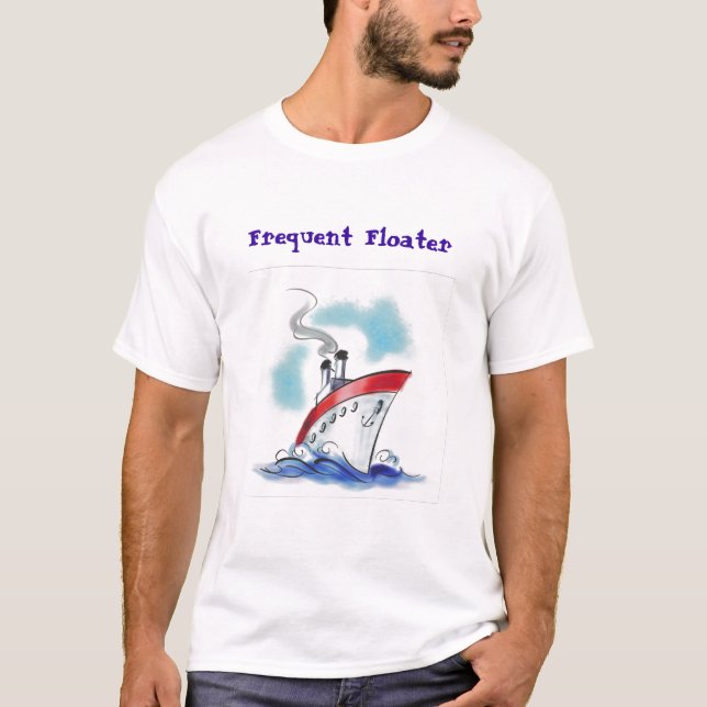 T-shirt cruzeiro ship1, vagabundo freqüente (Frente)