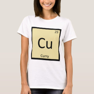 T-shirt Cu - Química de Especiarias de Curry Símbolo da Ta