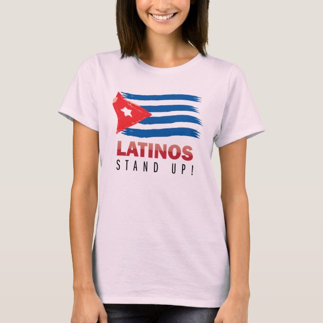 T-shirt Cuba - Latinos Levantem-se! (Frente)