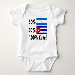 T-shirt Cubano 100% do Nicaraguan 50% de 50% bonito