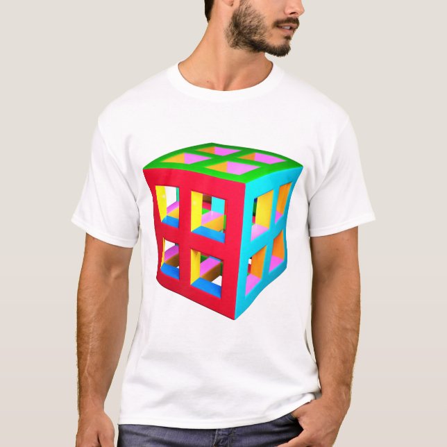 T-Shirt Cubo Colorida (Frente)
