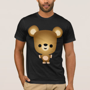 T-Shirt Cubo De Urso De Caricatura