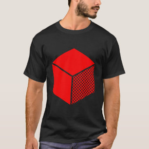 T-shirt Cubo - Vermelho na Escuro
