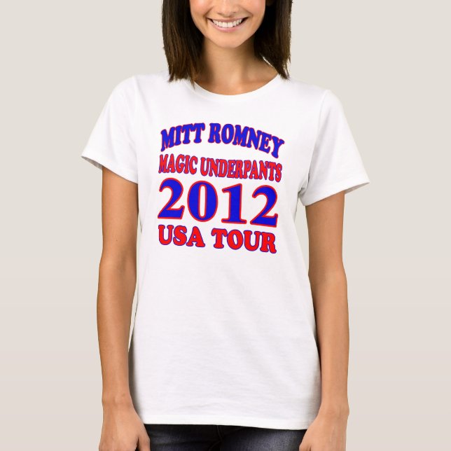 T-shirt CUECAS da MÁGICA de Mitt Romney (Frente)