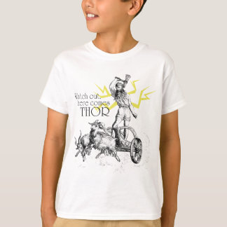 T-shirt Cuidado, Aqui Vem Thor!