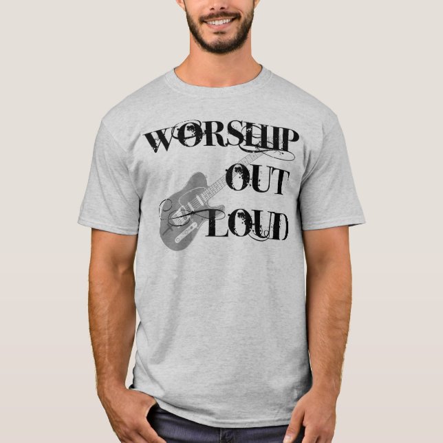 T-shirt Culto para fora ruidosamente (Frente)