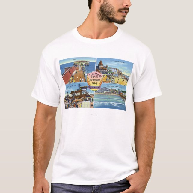 T-shirt Cumprimentos com das vistas cénicos (Frente)
