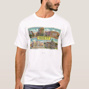 T-shirt Cumprimentos com das vistas cénicos 2