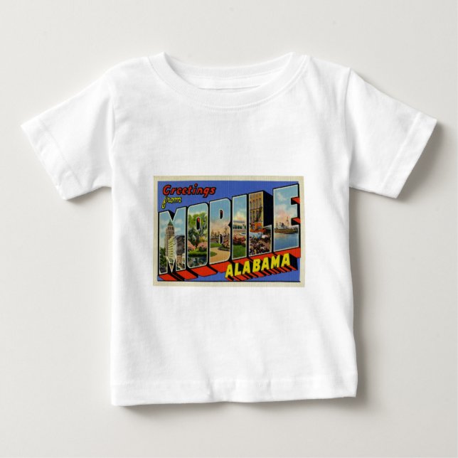 T-shirt Cumprimentos de Alabama móvel (Frente)