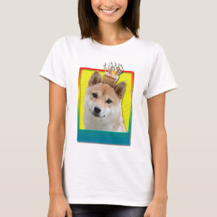 T-shirt Cupcake do aniversário - Shiba Inu