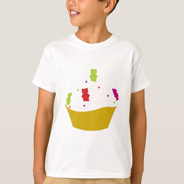 T-shirt Cupcake gomoso do urso (Frente)