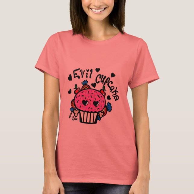 T-shirt cupcake mau (Frente)
