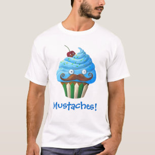 T-shirt Cupcake Mustached doce
