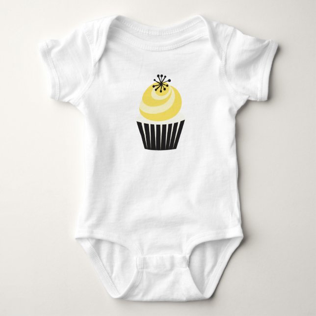 T-shirt Cupcake retro da padaria (Frente)