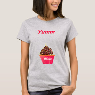 T-shirt Cupcakes em forma de cupcake
