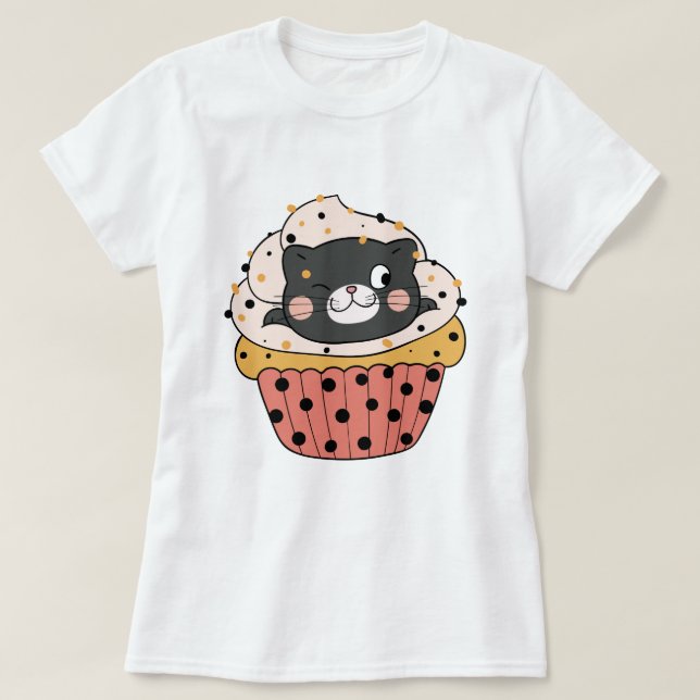 T-Shirt Cupcat (Frente do Design)